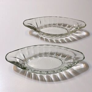Vintage Anchor Hocking Thick Glass Banana Split Sundae Dishes